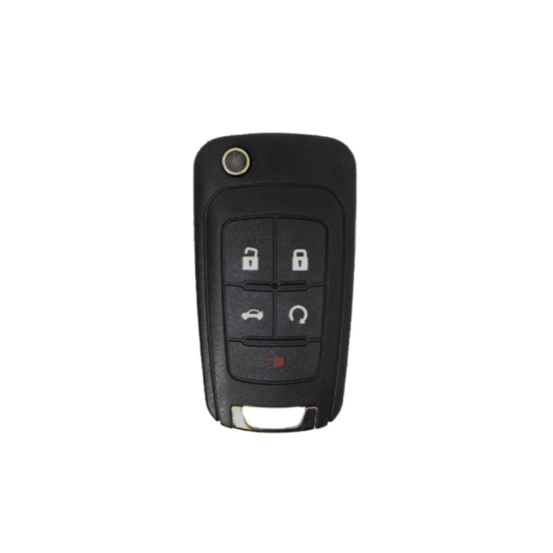 For 2010-2019 GM 5B Flip Remote Key Fob w/ PEPS OHT01060512