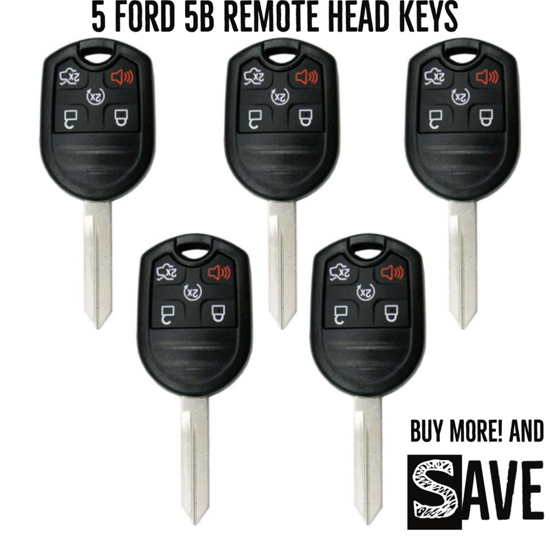 Bundle For 5 Ford Lincoln 5B Remote Start Trunk Remote Head Key